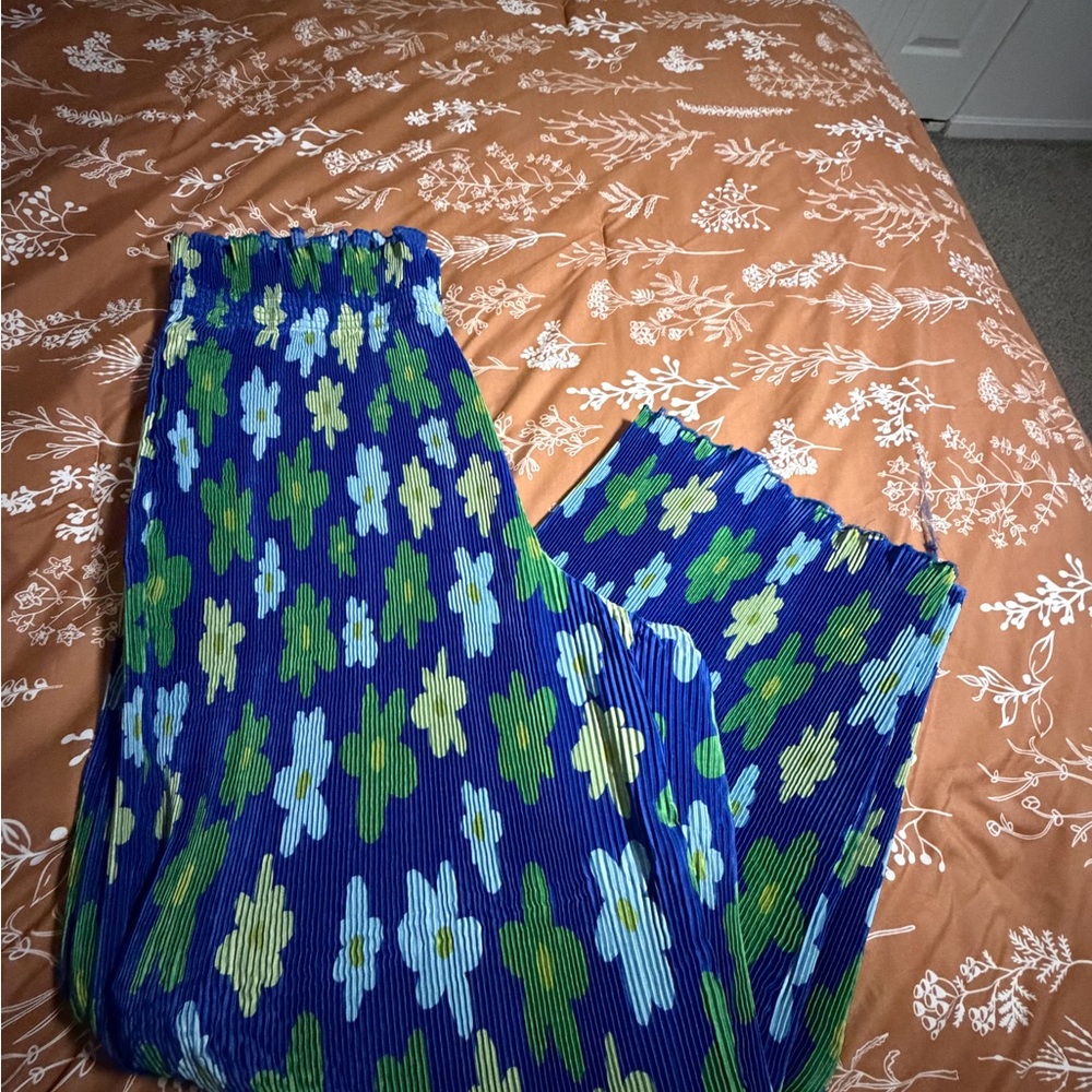 Target Blue Floral Pants